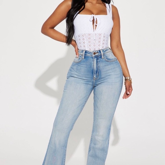 Brand New fashion nova Let Them Know flare jeans - Picture 2 of 2